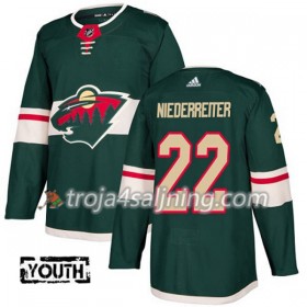 Minnesota Wild tröja Nino Niederreiter 22 Adidas 2017-2018 Grön Authentic - NHL Tröjor Barn